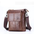 Men's Bags Nappa Leather Shoulder Messenger Bag Crossbody Bag Zipper Daily Office & Career Messenger?Bag Black Brown