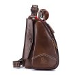 Men's Bags Cowhide Sling Shoulder Bag Chest Bag Zipper Daily Outdoor Messenger?Bag Black Brown Gray