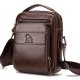 Men's Bags Cowhide Shoulder Messenger Bag Crossbody Bag Pattern / Print Solid Color Daily Office & Career Messenger?Bag Black Brown Coffee