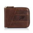 Men's Bags Cowhide Wallet Zipper Plain Daily Outdoor 2021 Coffee